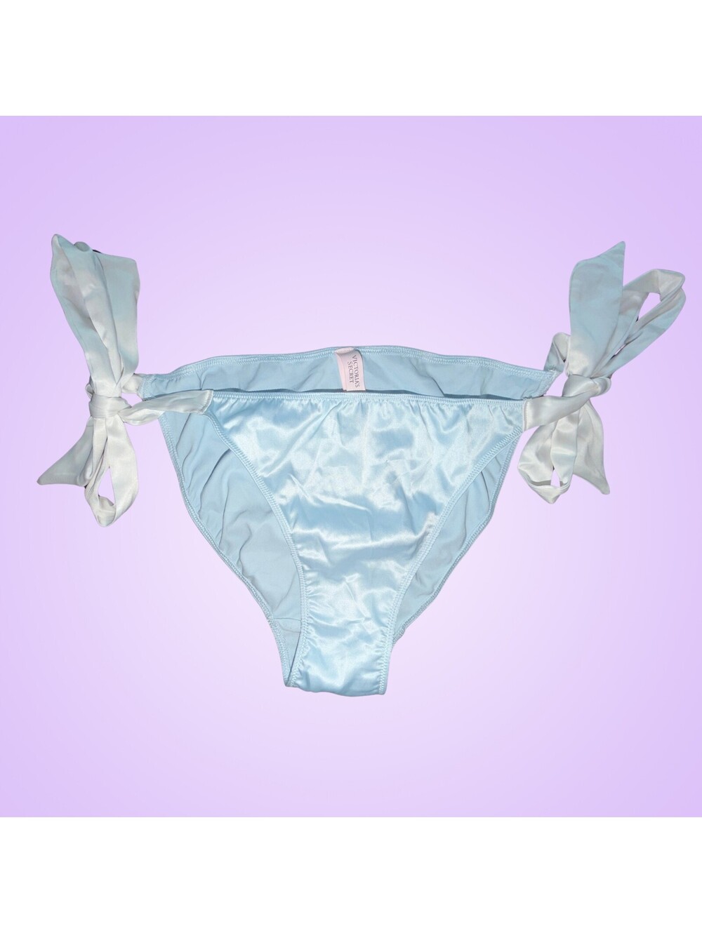Victoria's Secret Mrs Bridal Panties Blue Satin Bows Wedding | Medium